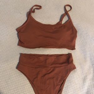 Rust Orange Aerie Swimsuit Bikini 2 Piece
